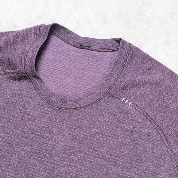 Lululemon Athletica Metal Vent Tech Short Sleeve Shirt Dark Purple Mens Size L - Picture 9 of 9